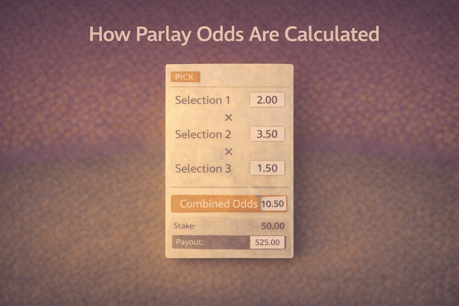 How parlay odds are calculated
